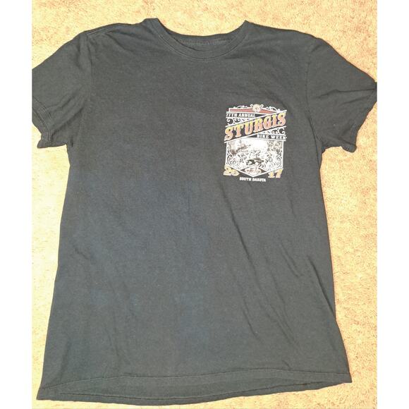 Sturgis 2017 - 77th Annual Bike Week South Dakota T-shirt - Mens Size L - Picture 1 of 4